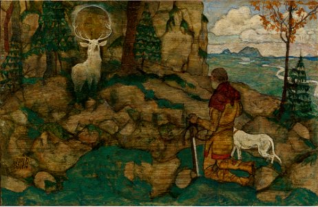 Egon Schiele - Die Vision des Heiligen Hubertus