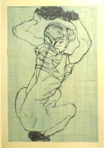 Egon Schiele - Čepeče dekle