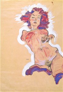 Egon Schiele - Weiblicher Akt, 1910