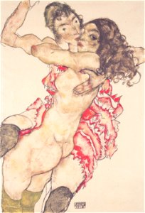 Egon Schiele - Zwei Freundinnen - 1915