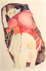 Egon Schiele - Zwei Mädchen - 1911