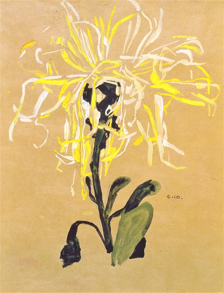 Egon Schiele - Gelbe Chrysantheme - 1910