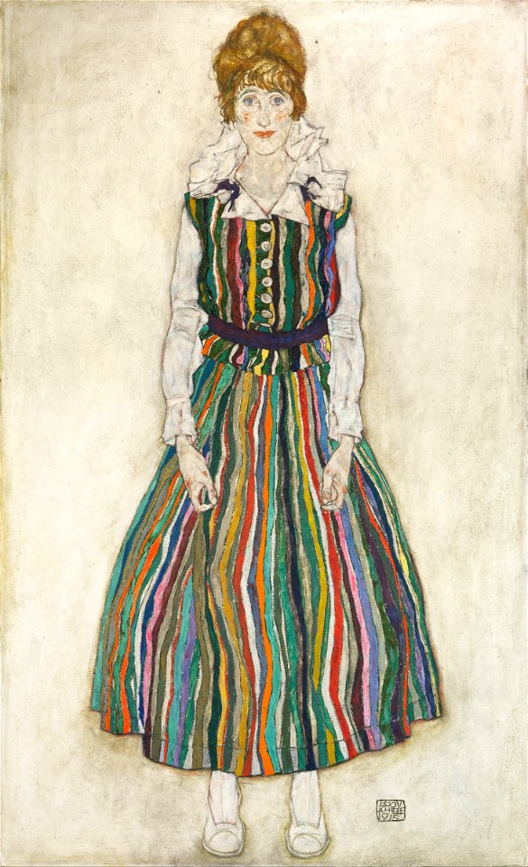 Egon Schiele - Portrait of Edith (the artist's wife) - Google Art Project