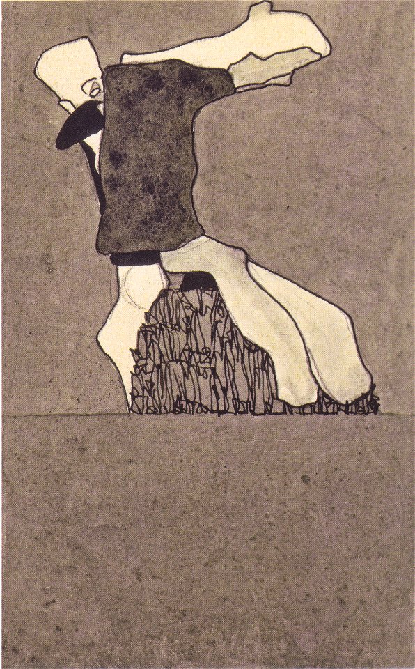 Egon Schiele - Komposition mit zwei Gestalten - ca1909
