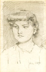 Egon Schiele Portrait eines jungen Mädchens 1907-11-18