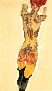 Egon schiele stehender ruckenakt