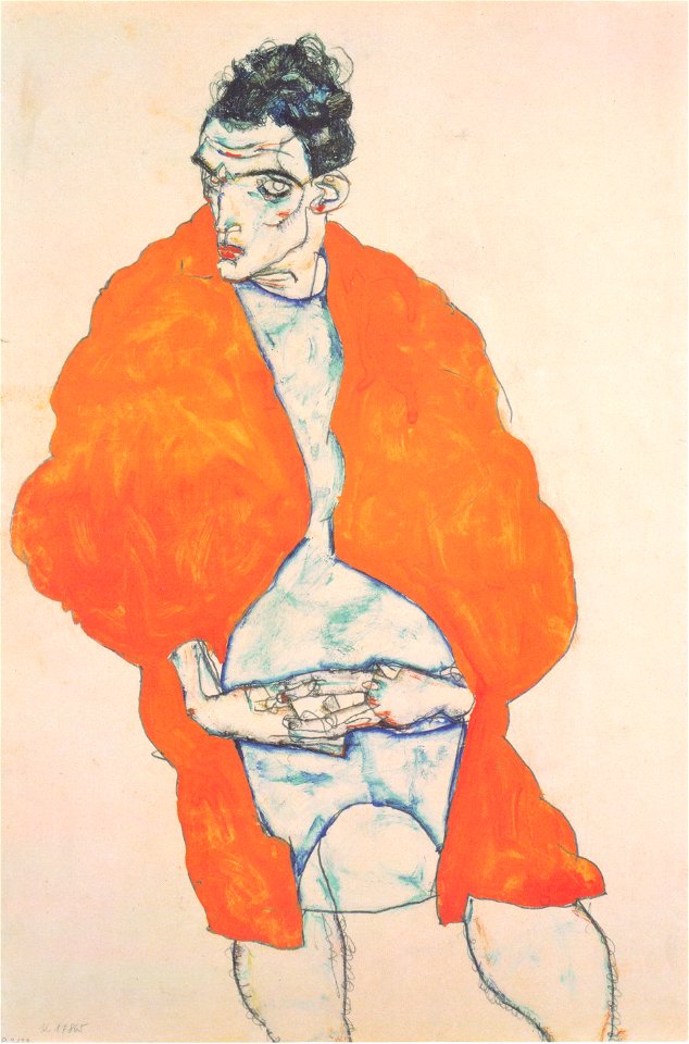Egon Schiele - Selbstbildnis - 1914