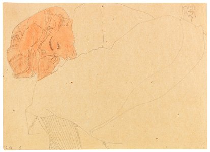 Egon Schiele Schlafendes Maedchen 1908