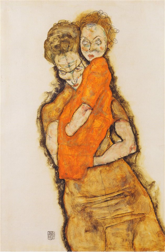 Egon Schiele - Mutter und Kind - 1914
