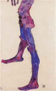 Egon Schiele - Männlicher Unterleibstorso - 1910