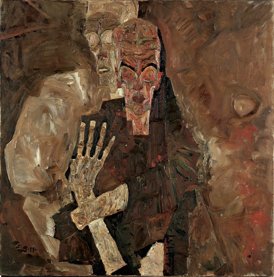 Egon Schiele - Self-Seer II (Death and Man) - Google Art Project