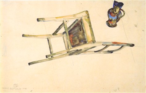 Egon Schiele - Organische Bewegung des Sessels und Kruges - 21-4-1912
