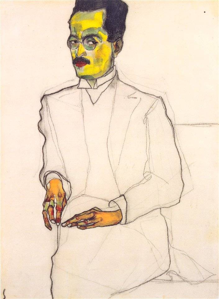 Egon Schiele - Porträt eines Herren - 1910