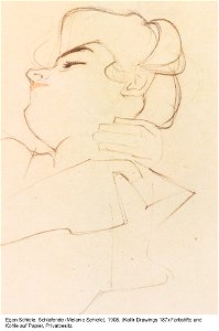 Egon Schiele Schlafendes Maedchen 1908 II