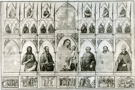 Eighteenth-century drawing of Ugolino di Nerio Santa Croce Altarpiece. Rome, Biblioteca Vaticana