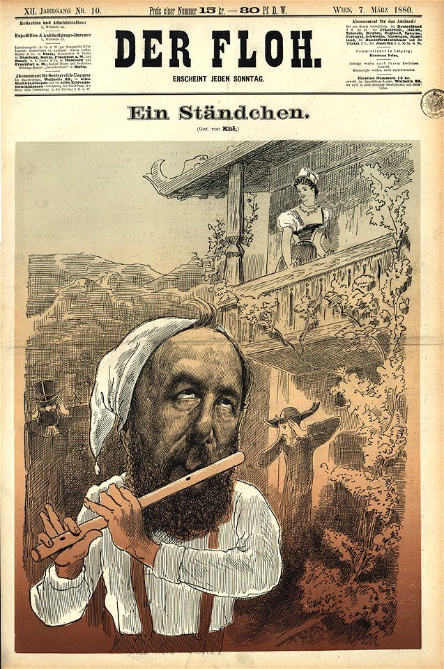 Ein Ständchen von Rudolf von Bennigsen - Karel Klíč - Der Floh, 1880