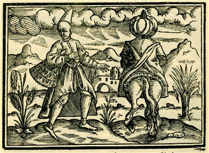 Ein Türkiischer Atchamoglan der neben seinem Herrn laufft und die Pferden nachtregt - Schweigger Salomon - 1608