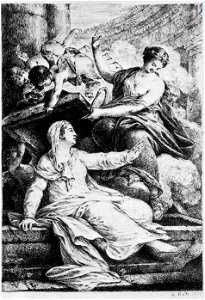 Eine Christin erhebt sich aus dem von Engeln geöffneten Sarge (1771)