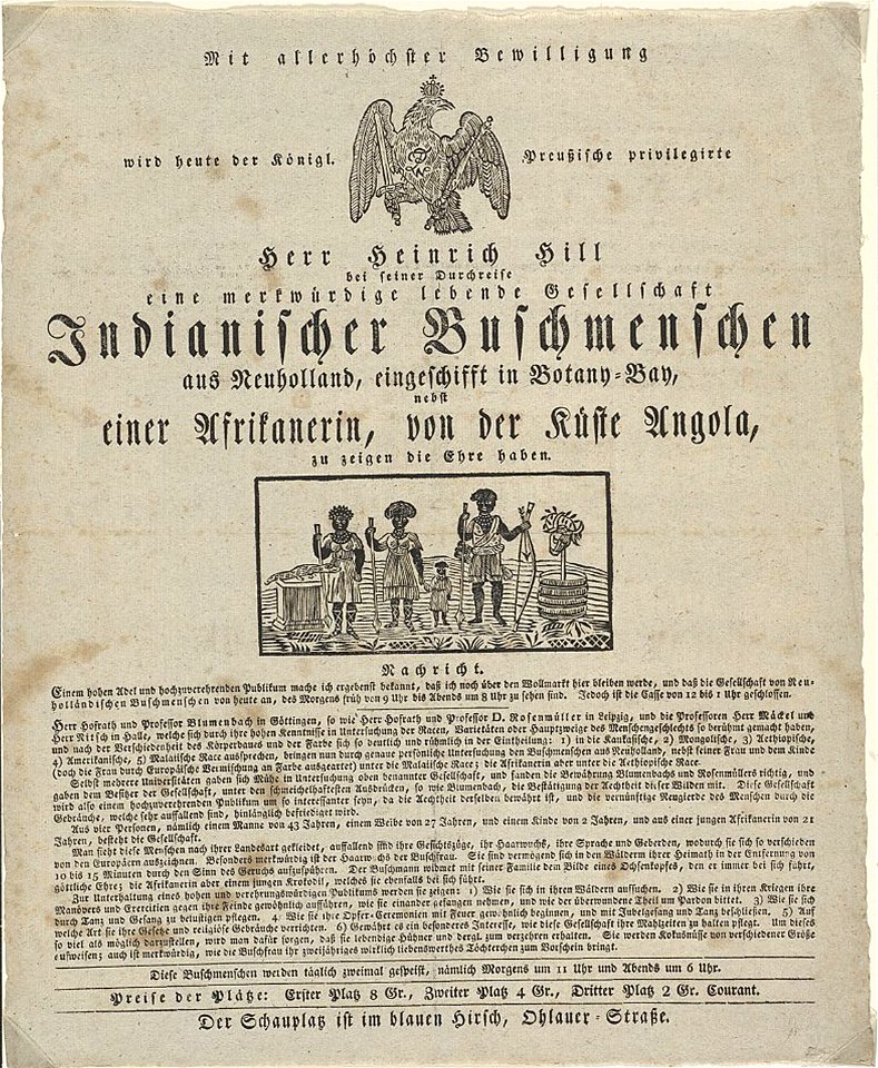 Eine merkwuerdige lebende Gesellschaft Indianischer Buschmenschen aus Neuholland