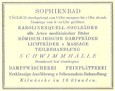 Eisenach Sophienbad Werbung 1927