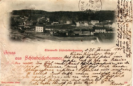 Eisenwerke Schönheiderhammer Ansichtskarte vor 1900