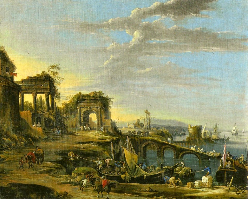 Eismann, Johann Anton - Küstenlandschaft mit antiken Ruinen