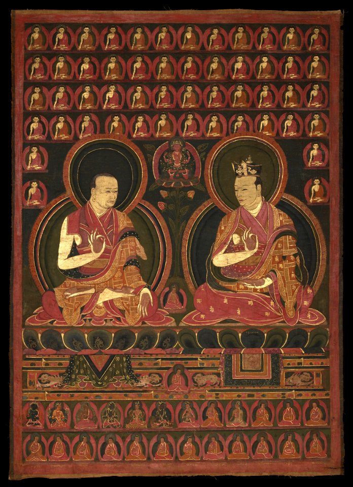 Eighth Karmapa, Mikyo Dorje (1507-1554) and his teacher the First Sangye Nyenpa - Google Art Project