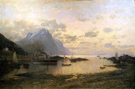 Eilert Adelsteen Normann - Dampskipsanløp I Lofoten - IMG 9337