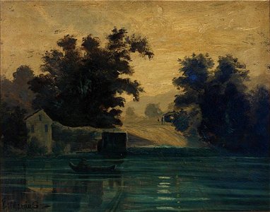 Twilight Landscape by Louis Michel Eilshemius. Free illustration for personal and commercial use.
