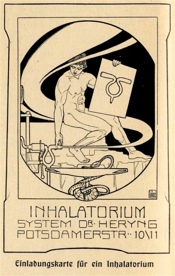 Einladungskarte für ein Inhalatorium