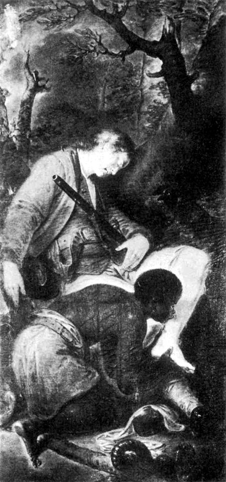 Ein Neger saugt seinem englischen Herrn das Schlangengift aus der Wunde (1782)