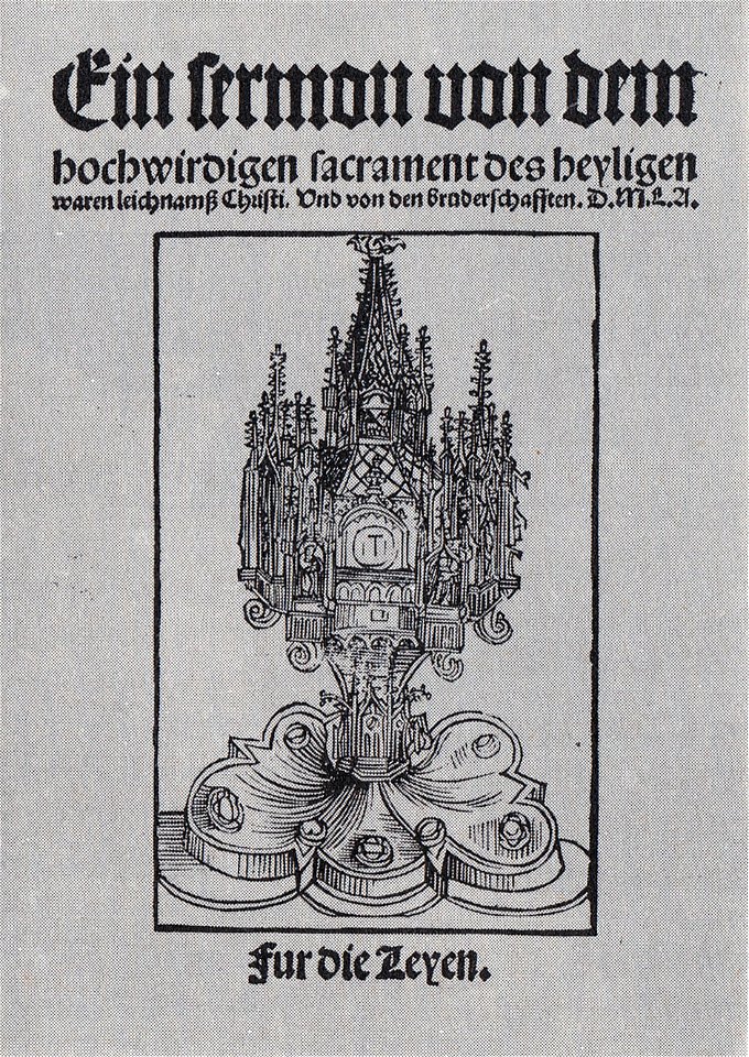Ein Sermon von dem hochwürdigen Sacrament