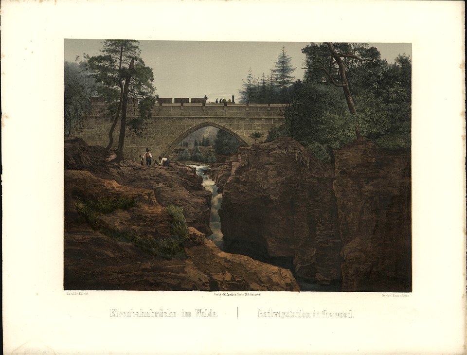 Eisenbahnbrücke im Walde, objectnr A 58765