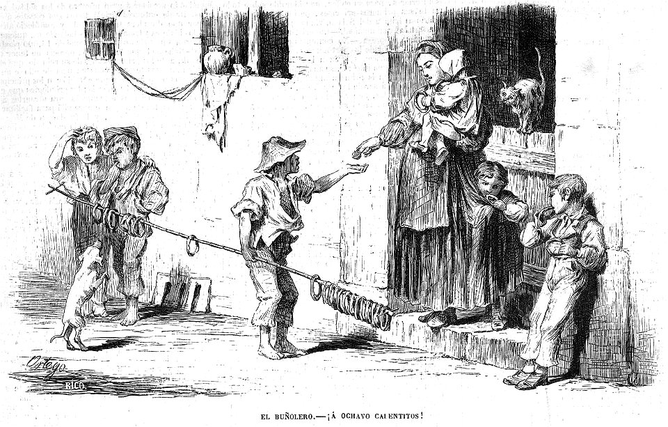 El buñolero, a ochavo calentitos, de Ortego