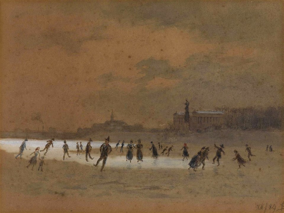 Eisvergnügen auf der Theresienwiese 1889