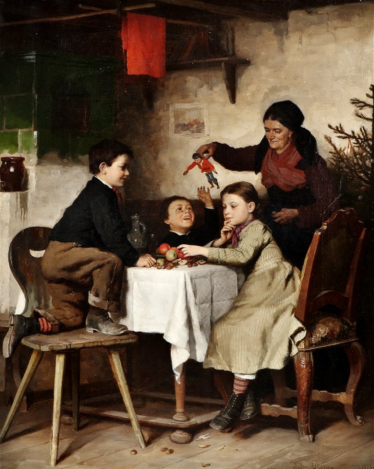 Jahn Ekenæs - Juletrehøsting (1876)