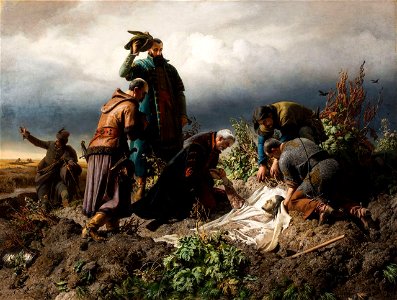 El descubrimiento del cuerpo del rey Luis II, por Bertalan Székely