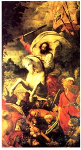 El apóstol Santiago en la batalla de Clavijo (Capilla de Santiago de la catedral de Sevilla)
