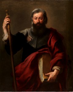 El apóstol Santiago, de Bartolomé Esteban Murillo (Museo del Prado). Free illustration for personal and commercial use.