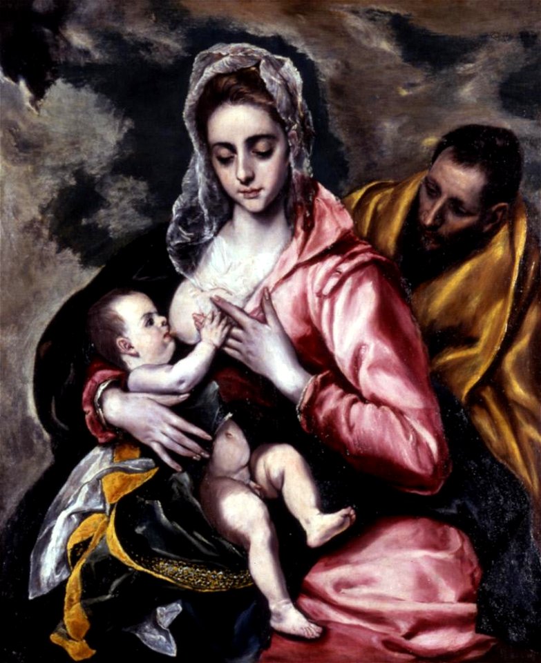 El Greco (Doménikos Theotokópoulos) - Holy Family - A74 - Hispanic Society of America