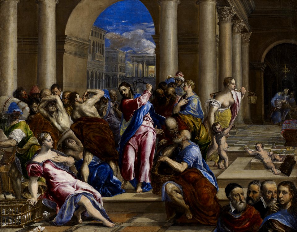 El Greco (Domenikos Theotokopoulos) - Christ Driving the Money Changers from the Temple - 24.1 - Minneapolis Institute of Arts
