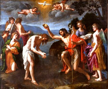 El Bautismo de Cristo, de Alessandro Turchi (Museo del Prado)