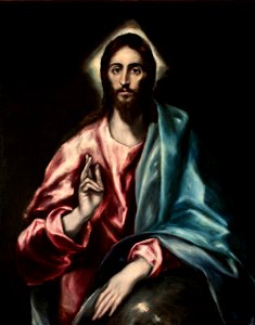 El Greco - Christ as Saviour - Google Art Project. Free illustration for personal and commercial use.