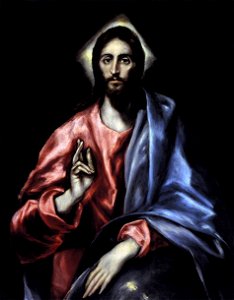 El Greco - Christ as Saviour - WGA10604. Free illustration for personal and commercial use.