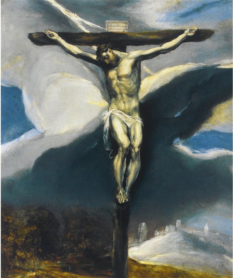 El Greco - Christ on the Cross, oil on copper, 017L14906 6JC2C comp 1