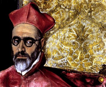 El Greco - Portrait of a Cardinal (detail) - WGA10553. Free illustration for personal and commercial use.