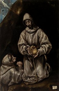 El Greco - Saint Francis and Brother Leo Meditating on Death, c. 1600–1605