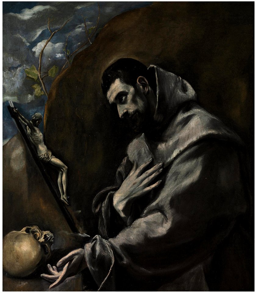 El Greco - Saint Francis of Assisi in meditation, Frati 51c