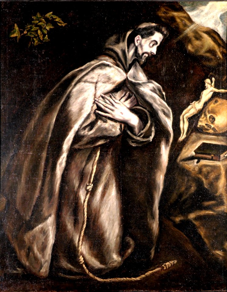 El Greco - St Francis kneeling before a crucifix, Toledo