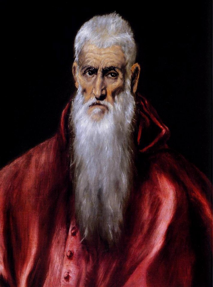 El Greco - St Jerome as a Scholar (detail) - WGA10626